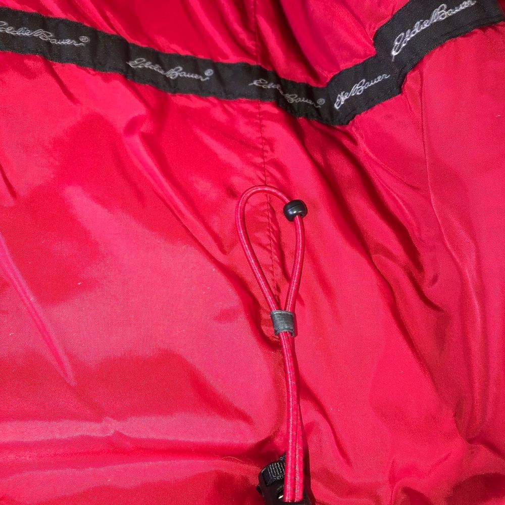 Eddie Bauer Men’s Ebtek Primaloft Charcoal Grey & Red Quilted Vest sz Tall Lg - Picture 9 of 15